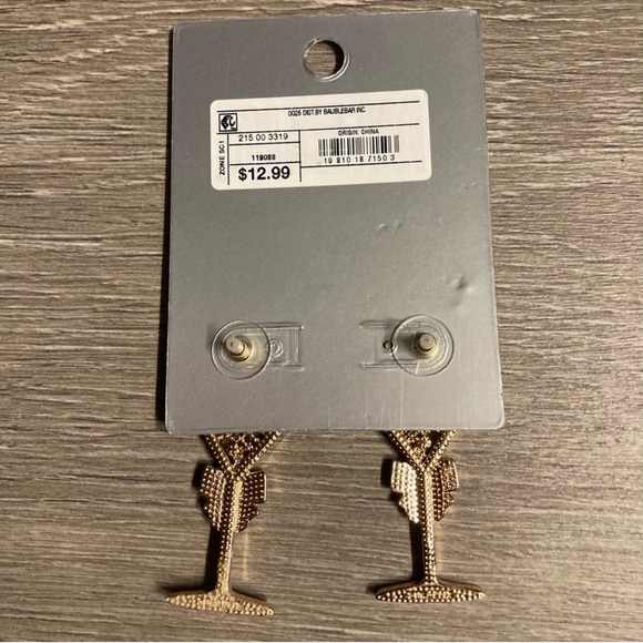 🎉6 for $30🎉 SUGARFIX by BaubleBar Green and Black Martini Earrings - Picture 5 of 5